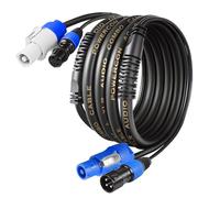 SMALL-EYE Cavo combo XLR per microfono e alimentazione, 7,6 m, bilanciato a 3 pin, audio XLR con alimentazione CA, palco, studio, suono dal vivo