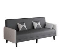 Small Fabric Couch, 3 Seater Upholstered Living Room Sofa with Stable Wooden Legs, Soft Comfort Deep Seat Apartment, Condo, Bedroom(C,Widen+2.2m)