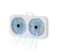 Small Fan, Double Headed Personal Cooler, USB Ricaricabile e Hangable Design with Powerful Cooling for Bedroom, Dorm, Palestra, Nursery, Beach, Tent, Travel, 1000mAh-1200mAh