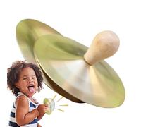 Small Finger Cymbals - Metal Wood 9cm | Mini Hand Cymbals | Hand Percussion Instrument Zills Finger Zills For Drums Performance Dancing Adults Kids Rhythm Music Practice
