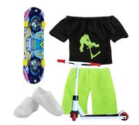 Small Finger Skateboard Set - Scooter Fingerard Professionale Strumento di Assemblaggio Regalo Giocattoli Educativi |, Tasto Accessori per trucchi di apprendimento Movimento Giocattoli