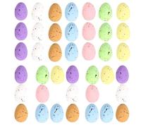Small Foam Easter Eggs, 100 x Decorative Speckled Easter Ornaments, Colorful Dots Tiny Egg for Wreath, Centerpiece, Basket Fillers, Springtime Decor, 2,5 cm