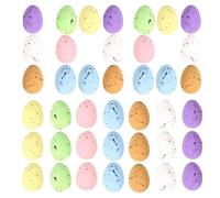 Small Foam Easter Eggs, 100 x Decorative Speckled Eggs, 0,98 x 1,57in Colorful Dots Design, Tiny Foam Egg for Wreaths, Centerpieces, Basket Fillers, Springtime Decorations