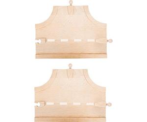small foot 10810 Set stradale con raccordo a T in legno, 2 parti, compatibile con tutte le comuni ferrovie in legno, a partire da 3 anni di età