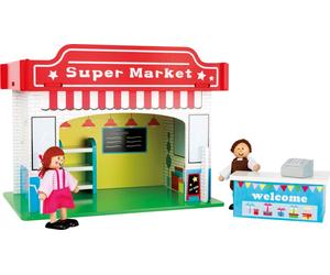 Small Foot 10853 - Casa da Gioco Supermercato in Legno