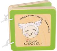 small foot 10861 Il libro per bambini "Lotta" in legno, insegna ai più piccoli le prime forme, a prova di saliva e sicuro, a partire da 12 mesi.
