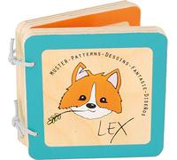 small foot 10863 Libro per bambini "Lex" di legno, insegna ai bambini piccoli modelli, a prova di saliva e sicuro, a partire da 12 mesi