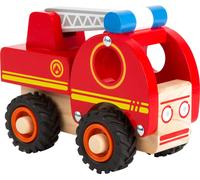 Small Foot Camion dei pompieri 11075 in legno, ruote gommate antisporco – a partire da 18 mesi