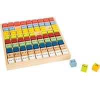 small foot 11163 Kunterbuntes 1x1 "Educare" in legno, con 81 cubi numerici per i