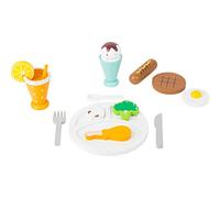 Small Foot 11197 Set da Pranzo, Certificato FSC® 100%, 14 Pezzi, in Legno Robusto, per Bambini dai 3 Anni in su