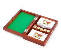 Small Foot Design Scatola per carte e dadi 11363 – Set con 2 giochi di carte e 5 dadi, Multicolore