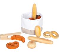 Small Foot 11444 Breadbasket Set Fresh, Made of Wood, with Baked Goods Tongs, Ac