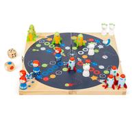 Small Foot 11452 Ludo Space, made of wood, board go, with two different dice, fa