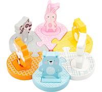 Small Foot 11472 Pastel Insert Puzzle, Motor Activity, with 6 Removable Animal F