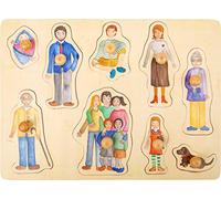 Small Foot Small Foot-11501 Puzzle Legno, con Motivi dettagliati sulla Famiglia, a Partire dai 12 Mesi Giocattoli, Multicolore, 11501