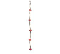 small foot 11582 Corda da arrampicata “Everest”, materiale resistente alle intemperie, con anello di sicurezza e pedane, dai 3 anni in su, circa 200 x 10 x 10 cm, naturale