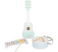 Small Foot 11685 Set Musicale Pastello, Strumenti Musicali, Set da 3 Pezzi, con spartiti, a Partire dai 3 Anni