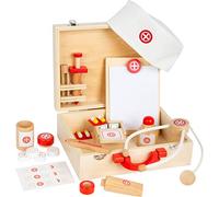 Small Foot 11695 Valigetta del Dottore in Legno Naturale, Set da Gioco, con Molti Accessori, dai 3 Anni in su