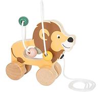 Small Foot 11705 Animale da Tirare Leone, con Gioco Activity Safari, a Partire da 12 Mesi