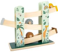 Small Foot Safari 11707 Marble Run with 3 Coloured Wooden Wheels for Children fr