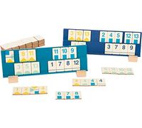 Small Foot - 11716 Rummy Gioco di posa dei numeri in legno, gioco di società in colori moderni, a partire dai 7 anni