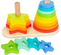 small foot Steckspiel Regenbogen, Förderung der Feinmotorik durch Stapeln, Steck