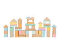 Small Foot 11722 Cubetti da Costruzione Pastello per Bambini Piccoli, 50 Pezzi,