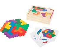 Small Foot 11729 Gioco didattico Esagono, Puzzle per Le Forme in Legno, promozione del riconoscimento Toys