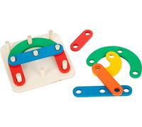 Small Foot 11741 didattico Puzzle, Lettere e Numeri in Legno, Gioco di Posa e ad Incastro, dai 4 Anni Buchstaben Toys, Multicolore, Small
