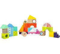 Small Foot 11748 Bausteine Fantasiewelt, 24 Bunte Holzbausteine zum Stapeln, Staunen und Entdecken, ab 12 Monaten Giocattoli