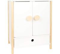 Small Foot 11812 Armadio per Bambole Little Button, in Design scandinavo con Porte a Battente Leggere, dai 3 Anni in s Toys, Colore Bianco, Small