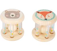 Small Foot Design – Sonaglio in legno – Rattle Animals Pastel – colori pastello – con palline 2 pz