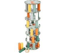 small foot 11958 Wobbly Tower "Safari", parlour game in a modern look, with colo
