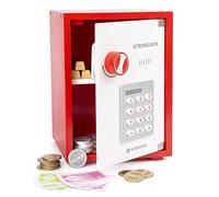 Small Foot 12012 - Cassaforte con Banconote e lingotti d'oro in Legno, per Bambini dai 3 Anni in su, Multicolore