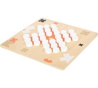 small foot 12220 Gioco del mulino e solitario "Gold Edition" in legno, colori moderni, due scacchiere, dai 6 anni