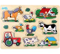 small foot 1767 Set puzzle wooden farmhouse, with many motives from the farm and