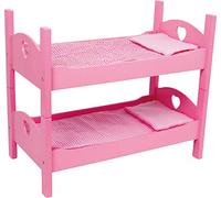 Small Foot 2871 Letto Singolo e a Castello per Bambole, Rosa