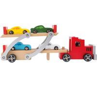 small foot 4222 Wooden car transporter, with movable loading ramp, detachable tr