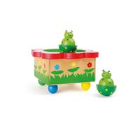 small foot 7541 wooden music box dancing frogs, cute figures dancing to the melo