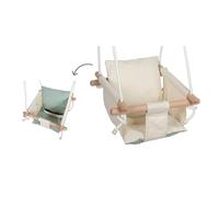 small foot Altalena per bebè beige, con cuscino reversibile rimovibile e cintura regolabile in lunghezza, per bambini piccoli dai 12 mesi, 12800