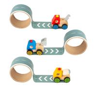 Small Foot auto in legno con nastro stradale