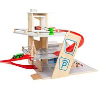 small foot Autosilo Premium, su tre piani con rampa, incl. 2 auto, parcheggio in legno per bambini, 11676