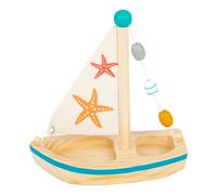 Small Foot barchetta a vela in legno con stelle marine per l’acqua