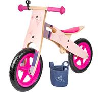 Small Foot Biciclettina Colibrì, in Legno, in Un Design Moderno, con Sedile Regolabile e Pneumatici in Gomma, a Partire dai 3, Giocattoli Bambina, Colore: Rosa, Normale