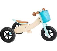 Bici in legno Small Foot Maxi 2 in 1 turchese
