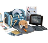Small Foot Borsa del Veterinario con Coniglio, Set da Gioco in Legno con numerosi Accessori, con Borsa Portatile e Coniglio di Peluche, per Bambini dai 3 Anni, 12737