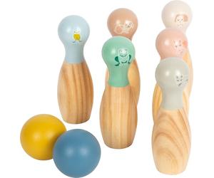 small foot Bowling "Garden Buddies" in legno, gioco dei birilli con motivi animali, bowling per bambini dai 3 anni, 12644