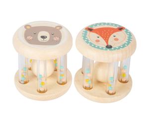 Small foot by Legler Rattle Animals Pastel sonaglio con palline 2 pz