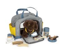 small foot- Hund Cane con Borsa e Set di Cura, Giocattolo con Animale Domestico, Gioco di Ruolo per Bambini dai 2 Anni, 12600, Colore Coloured