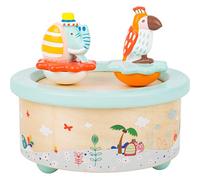 Small Foot 1108 "Parrot & Elephant Music Box, made of wood, in modern pastel col